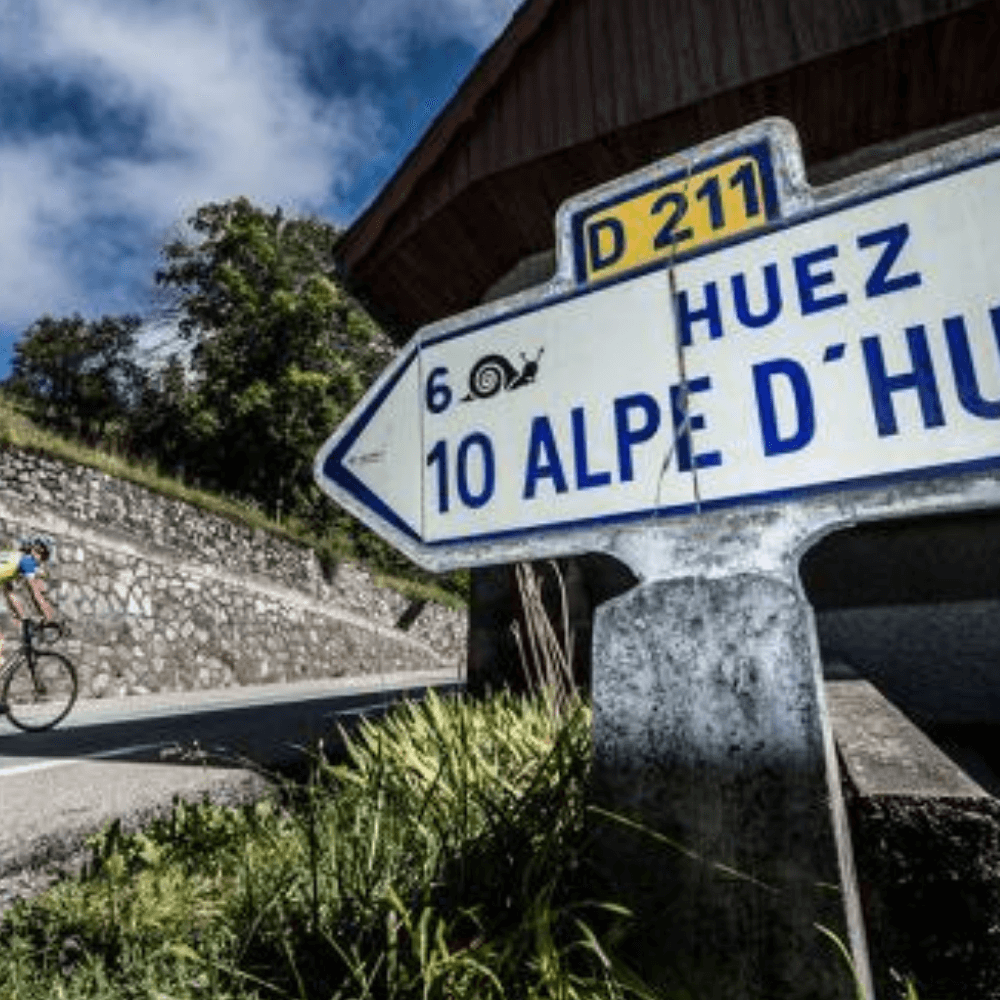 Famous Alpe d'Huez Cycling Climb